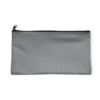 12*21cm gray canvas black zipper