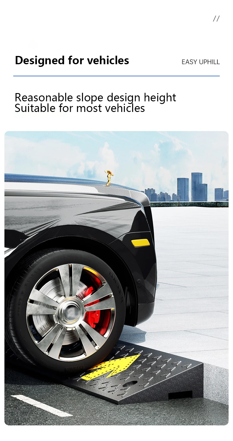 Transitional Car Ramp Driveway Curb Transition Ramp Threshold Easy to Install Rise Heavy Duty ...