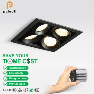 PULUOTI Zigbee Smart 3-Year 72W Cob Spot LED Down Light Fixture 2700K-5700K Dimming Recessed Spotlight for Hotels