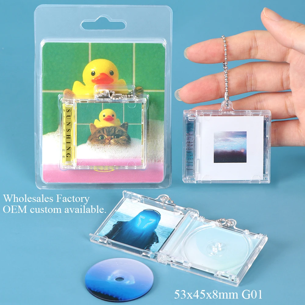 Mini CD Album Box Keychain - NFC Music Card Case, Custom Plastic