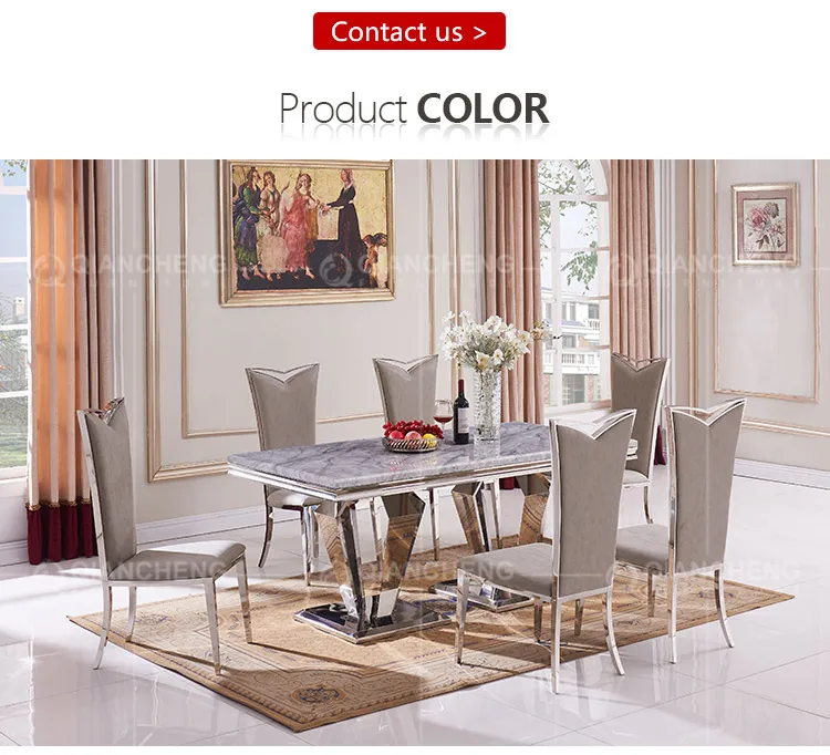 Modern Luxury 10 Seater Stainless Steel Dining Table And Chair Set ...