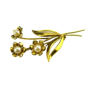 New a bunch of Flowers Design 18k Solid Gold Custom Women Vintage Brooches