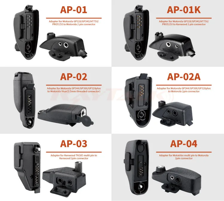 Two Way Radio Audio Adapter for Motorola DP3601 DP4800 APX8000 to Hirose 6pin Connector with PTT