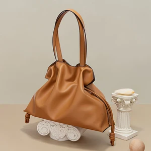 Custom Wholesale Ladies Large Capacity High-end Genuine Cow Genuine Leather Shoulder Tote Bags Handbags for Women