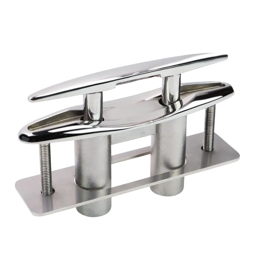 Most Popular Marine Hardware Mooring Cleat Stainless Steel Cable Dual Cleat Marine Hatch Cover Cleat
