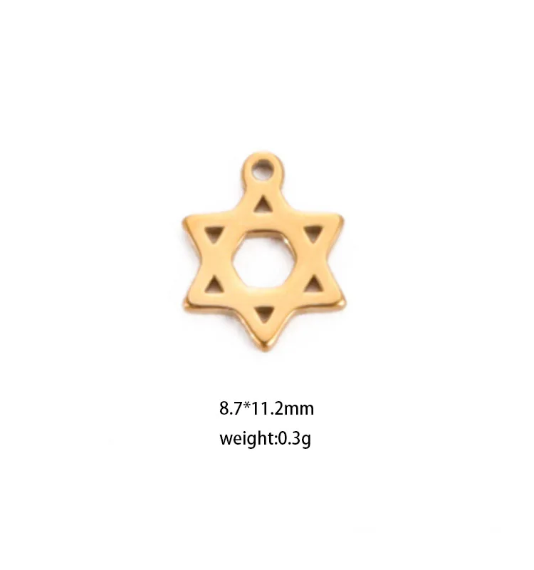 HAQUIL Star Of David Necklace - Stainless Steel Jewish Jewelry With Box Chain, Gold Plated