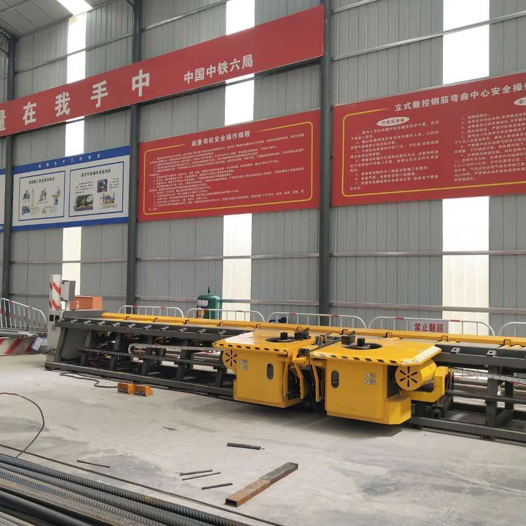 32mm reinforcing steel bar CNC rebar bender vertical double head used in construction road bridge stirrup rebar bending machine