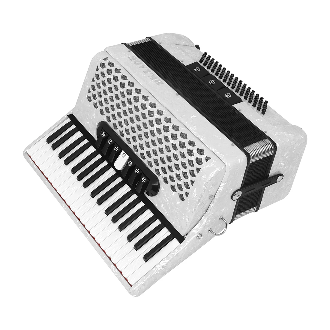 ✨美品✨Tadill HK.LADE 37鍵80ベース アコーディオン HK LADE 37-Key 96 Bass Accordion in White with Bag - Perfect for