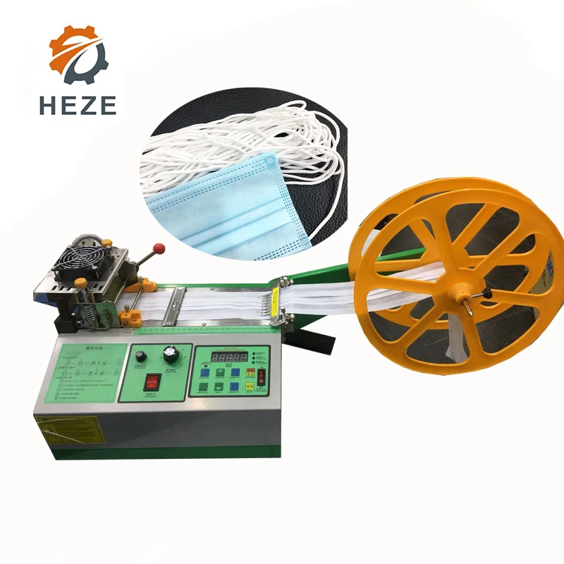 Webbing Cutting Machine, 110V Ribbon Belt Fabric Cutting Machine Automatic  Hot and Cold Tape Cutter for Elastic Band Self Adhesive Tape Ribbon Zipper