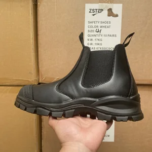 Men's 6 Inch Steel Toe Work Boots Rock Rooster Slip-on Safety Leather chelsea Shoes