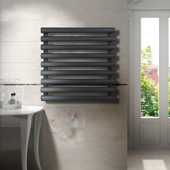 Mild Steel Towel Warmer with Black/White Powder Coating Wall Mounted Water Heating System for Modern Bathrooms