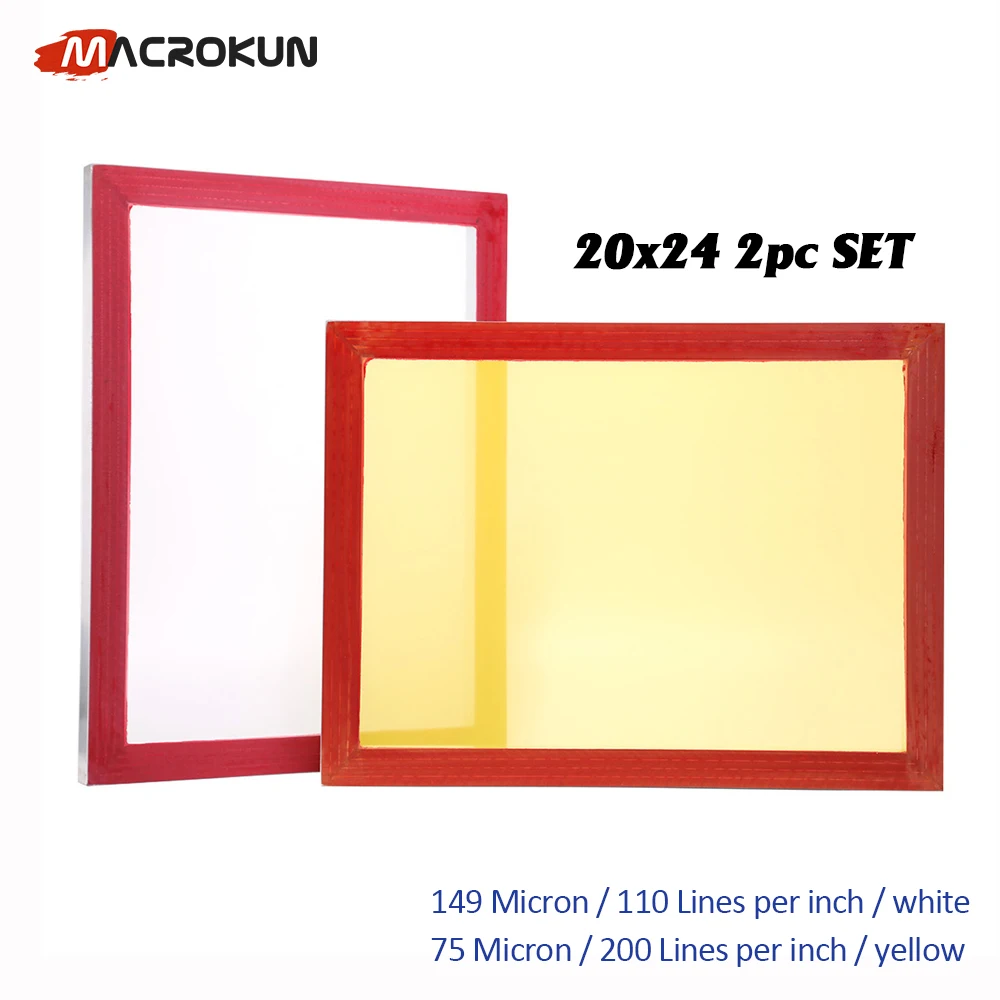 Dry Sift Screen Set of 4 Polyester Mesh Screen 60 90 110 200 Mesh Micron 250 165 149 75 Pre Stretched Silk Screen Frames