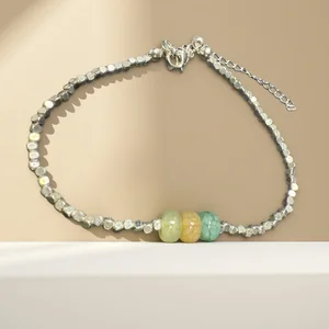 Women's Irregular Metal Beads Diy Bracelet Crack Crystal Pearl Beads Bracelet Jewelry Wholesale