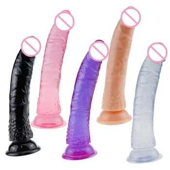 Soft Jelly Dildos With Strong Suction Cup Female Masturbation Toys Realistic Dildo for Women