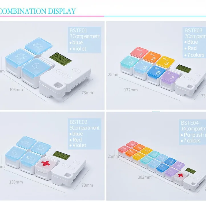 Smart Medicine Box with Reminder & Large Storage