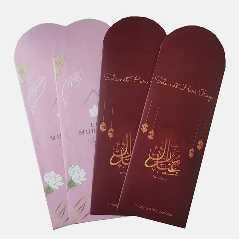 2021 new Eid design special printed packet fancy pocket with custom colorful logo