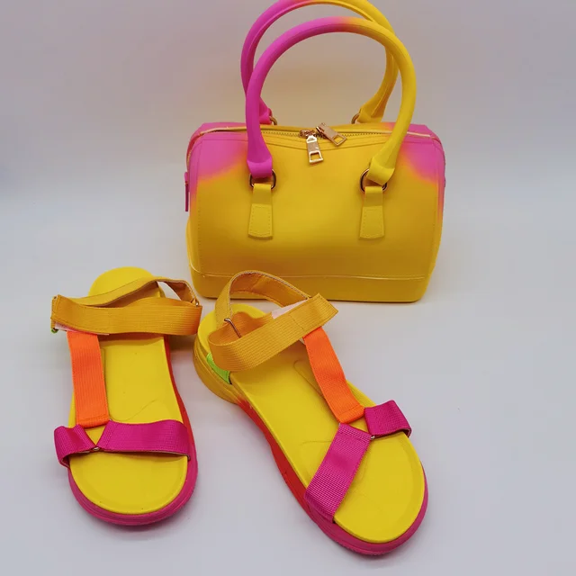 Crossbody Bag girl sandal slipper together wholesale shoe and bag set - Image 3