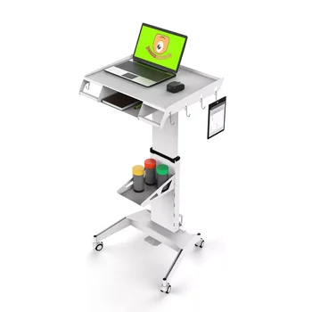 MCS-02 Medical Tablet Trolley Laptop and Computer Nurse cart Medical Monitor Cart Dental Trolley Height Adjustable Workstation