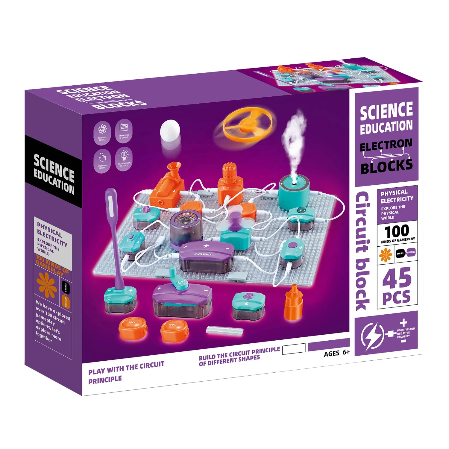 Programming Toy Science Educational Electronic Circuit Block Physics Electric Circuit Kit Kids STEM Toy Electronics Exploration