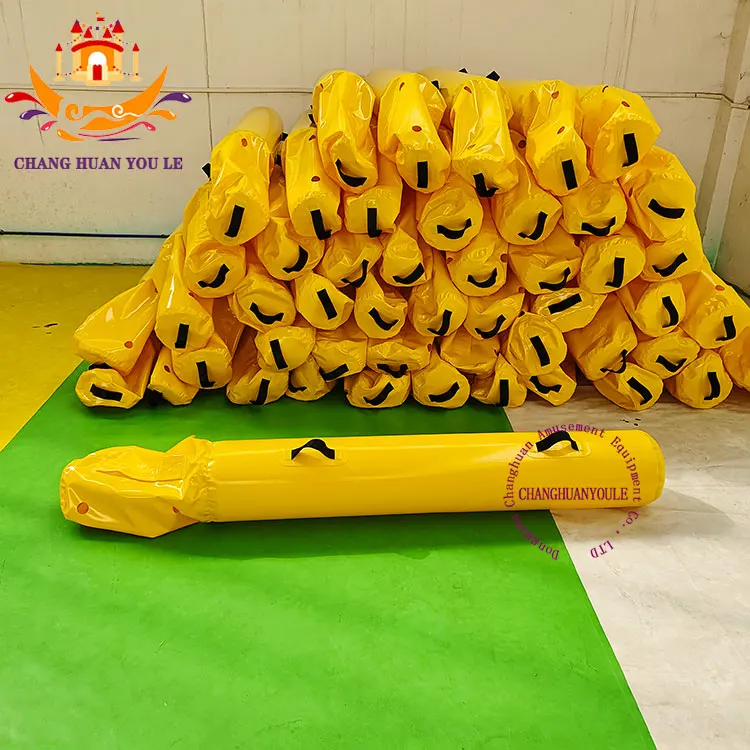 Yellow Red Color Custom Logo Swim Life Buoy Open Water Inflatable Long Cylindrical Swimming Floating Buoy