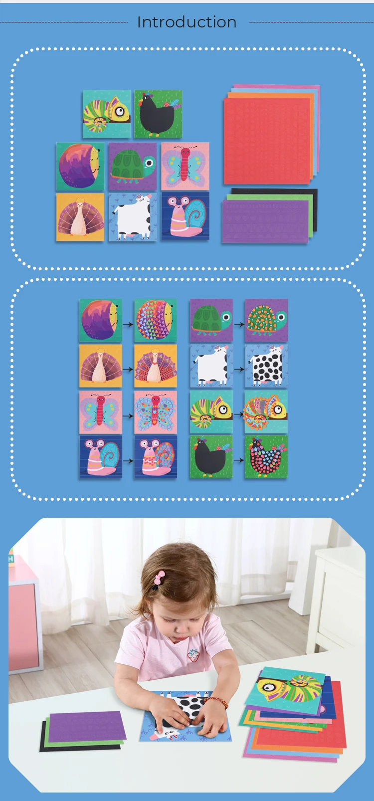 3D EVA Foam Sticker Puzzle Game DIY Cartoon Animal Toys