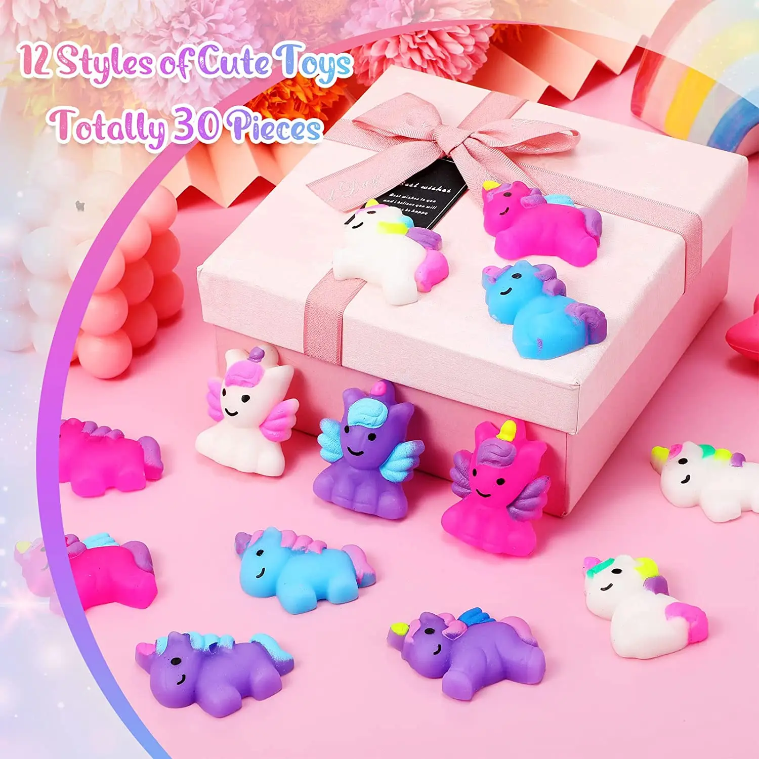 Stress Relief with Factory Colorful Unicorn Mochi Toys