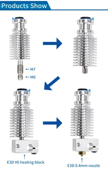 Hotend E3D V6 Compatible + Heatbreak Bimétal - Pour Imprimante 3D 1.75mm, Compatible Titan, Tout Métal