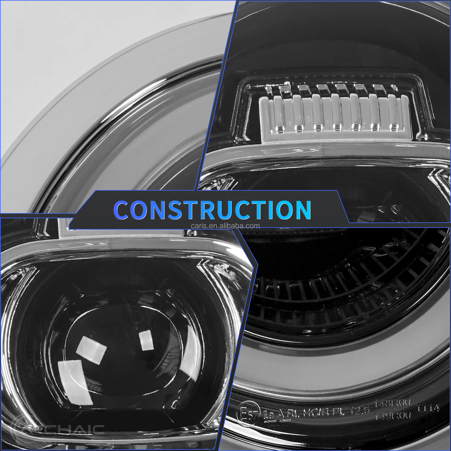 Archaic LED R50 JCW Headlight for 2002-2006 Mini Cooper R50 R53 R52 ...