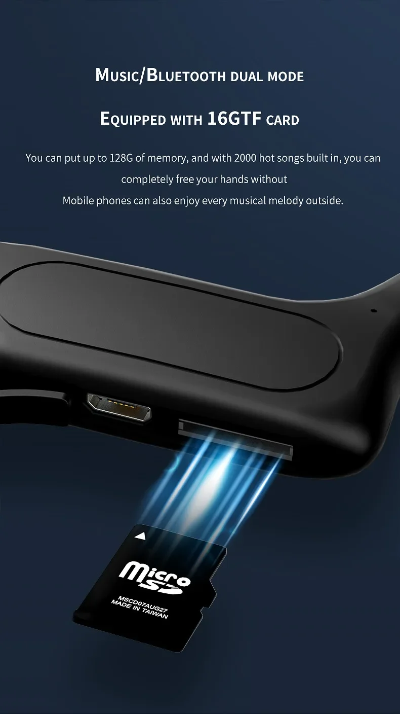 Hotsale In-Ear Wireless for 5.3 Headset with LED Display JL Chipset Memory Card Slot-Sport Ear Design ANC IPX5 Waterproof