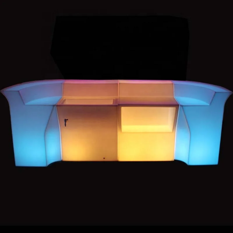 Прямая поставка с завода, барные стулья с подсветкой, портативная мебель из полиэтилена, барный стол со светодиодной подсветкой