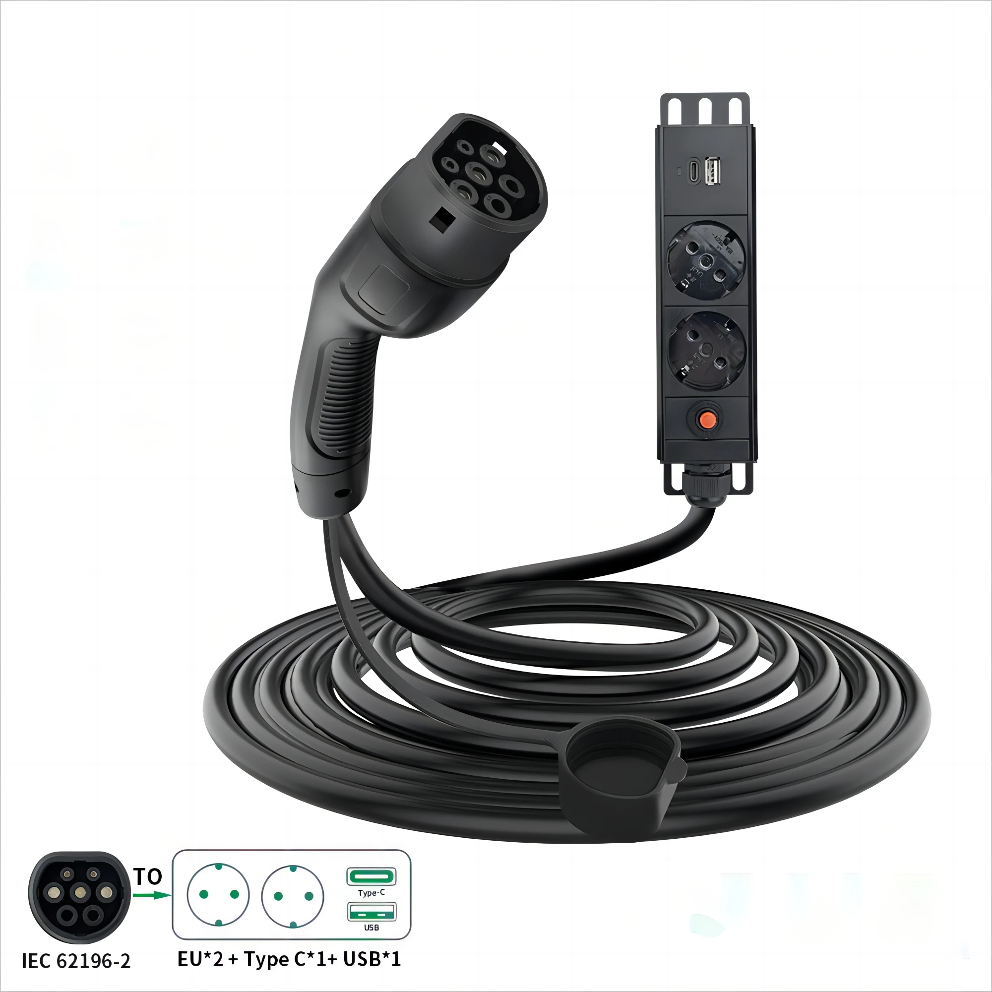 V2L Type 2 BYD Hyundai MG Discharger Adapter - 220V-250V