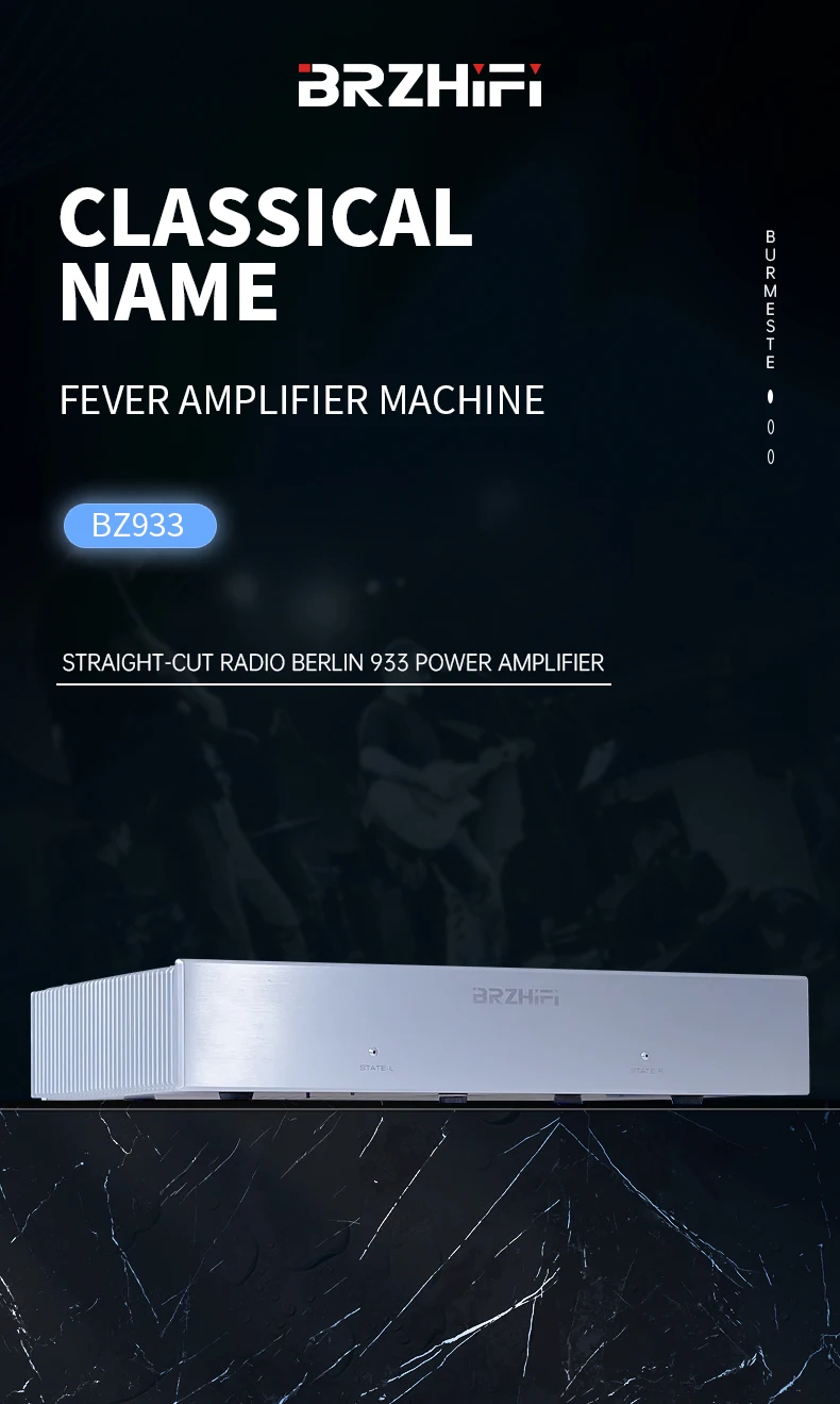 BRZHIFI stereo sound amplifier 933 High End Power Amplifier Audio Class AB HIFI audio <a class='inkey' style='color:blue' href='https://www.weiliangaudio.com/' target='_blank'>Home</a> Theater Stereo Pure Post-Power manufacture