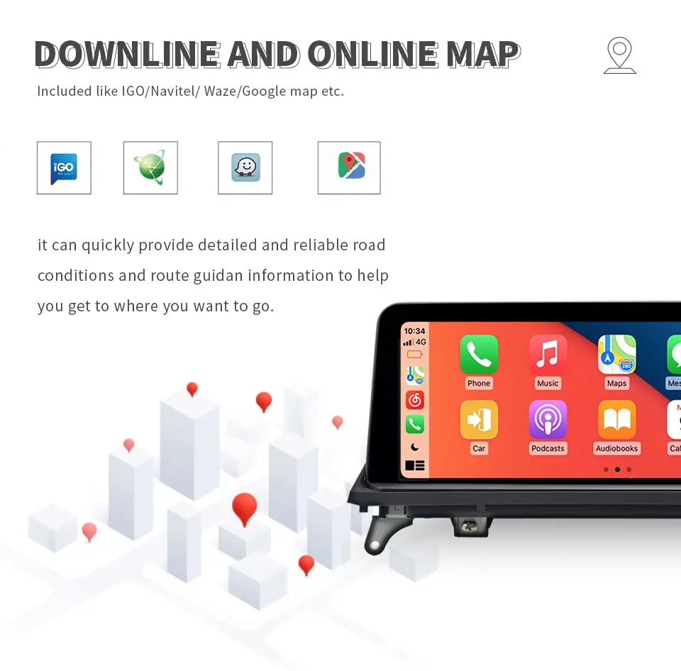 Screen Carplay Android GPS Waze USB Bluetooth BMW Serie 1/2 F20