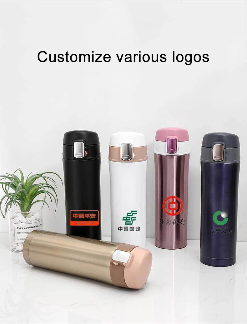 500ml Thermos Bottle Water Bottle Stainless Steel Vacuum Flask Mug for outdoor 304 sustainable products thermos intelligent