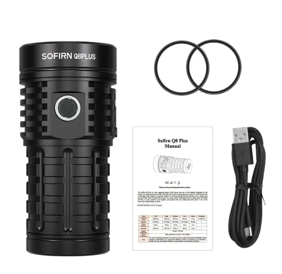Sofirn Q8 Plus - 16000lm Ultra Bright Flashlight for Camping
