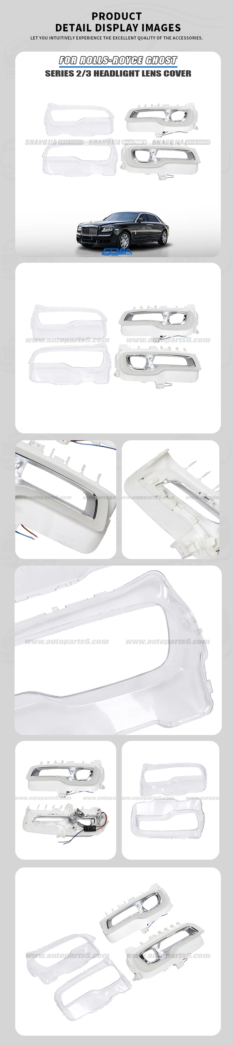 headlight lens cover for rolls royce ghost 2nd and 3rd generation-3