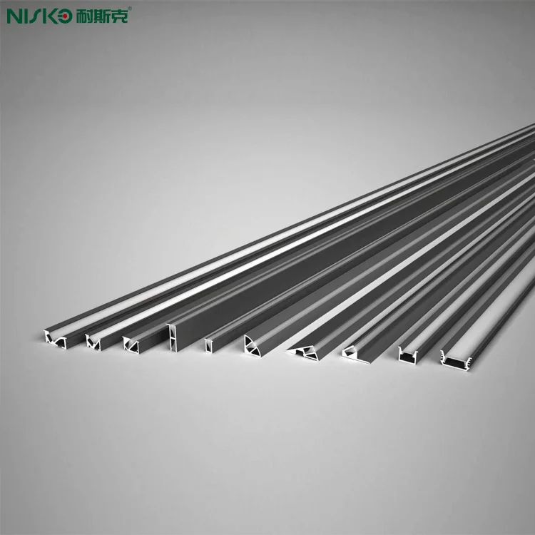 Nisko Customized Glass Shelf Aluminum Profile DC 12V Clamp Glass Linear Light Use for Led Strip Light