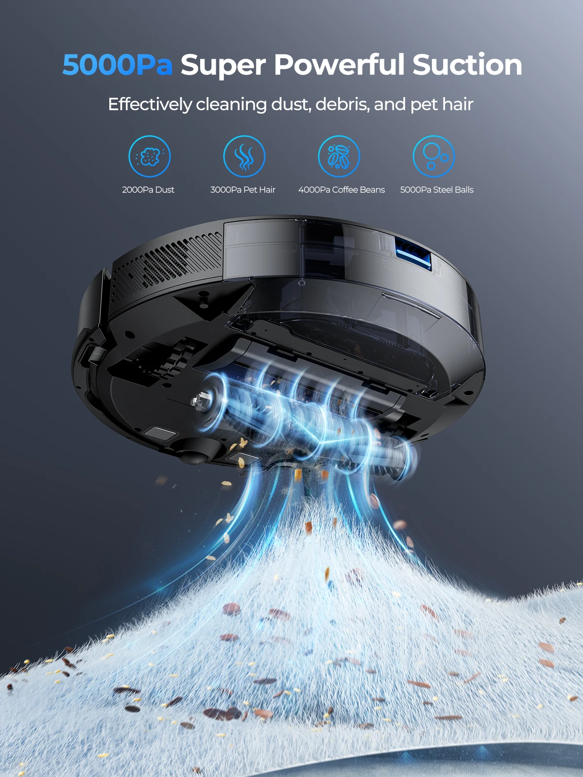Laresar Mars01 Robot Cleaner Sweep Vacuum Mop Tuya Control Vacuum 5000Pa Suction Power Laser Robot Vacuum Cleaner