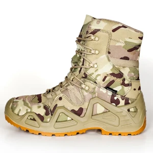 High Top Lace-up Camouflage Color Outdoor Shoes Anti Slip Walking Footwear Tactical Boots for Men Protection Casual Outdoor Boot