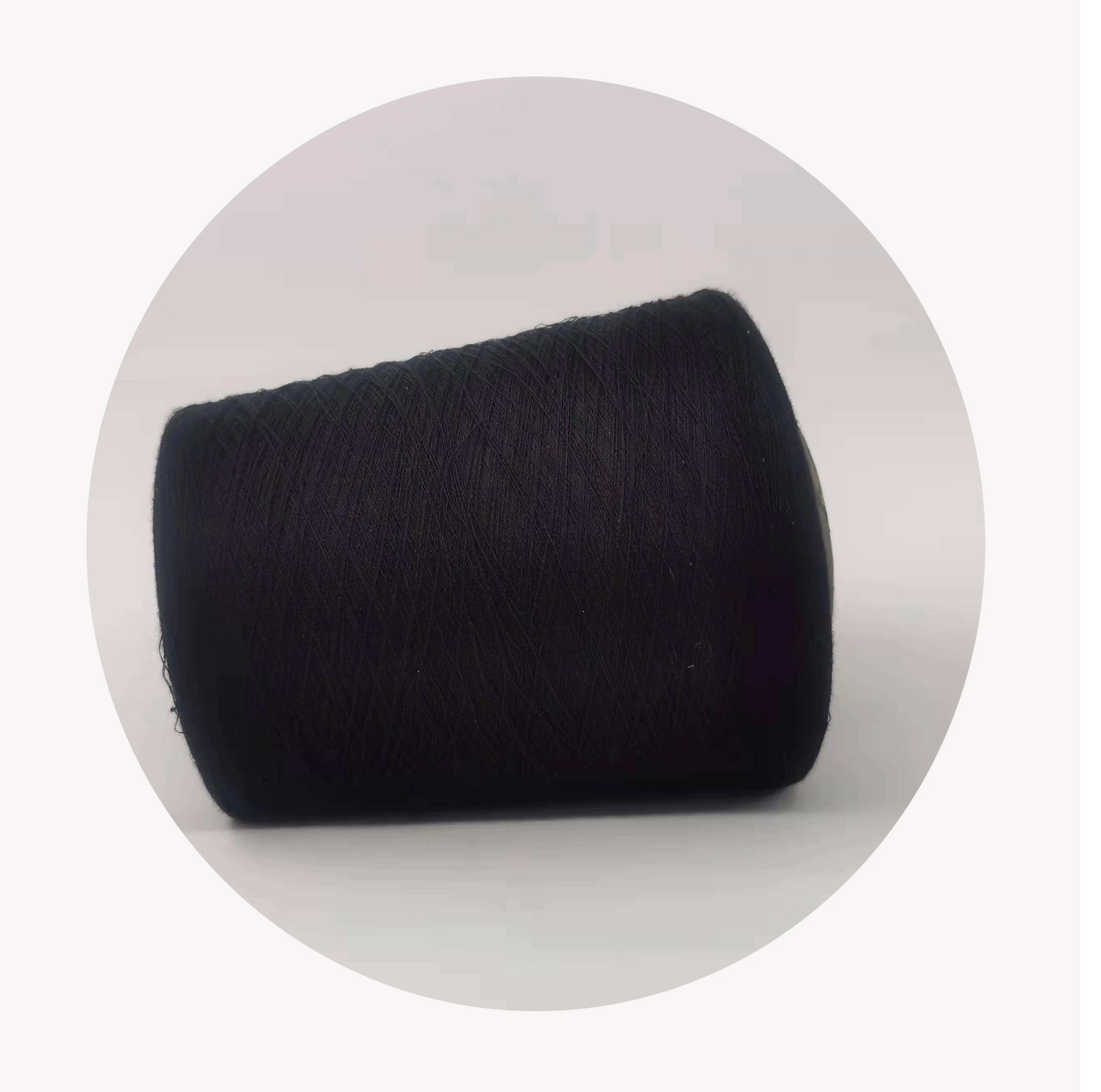 black color bamboo cotton spun blend yarn  for weaving fabric