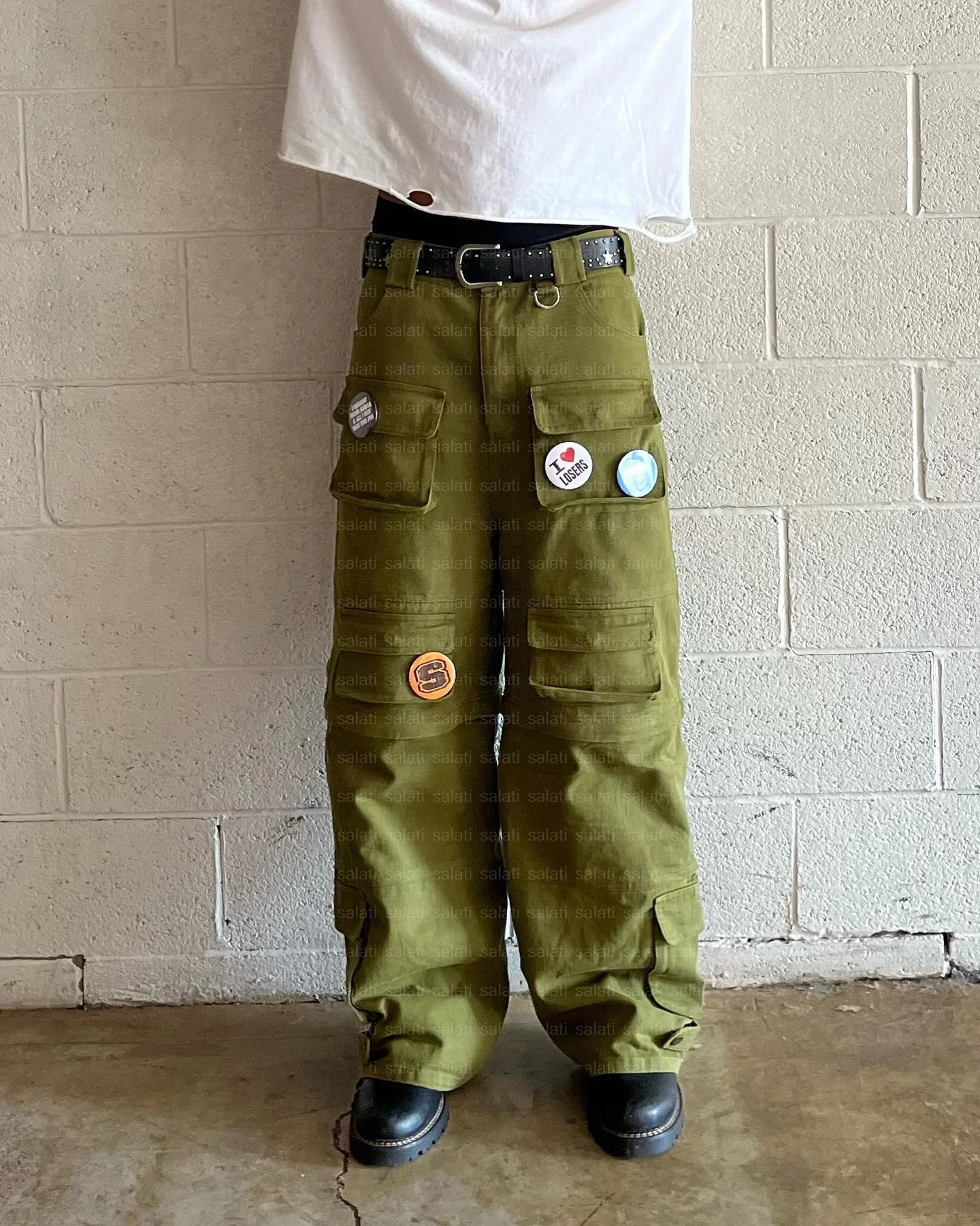 Custom Workwear Pant Heavweight Wide Leg Trouser Cotton Double Knee Tear Away Short Carpenter Denim Jean Cargo Work Pant for Men gallery 2