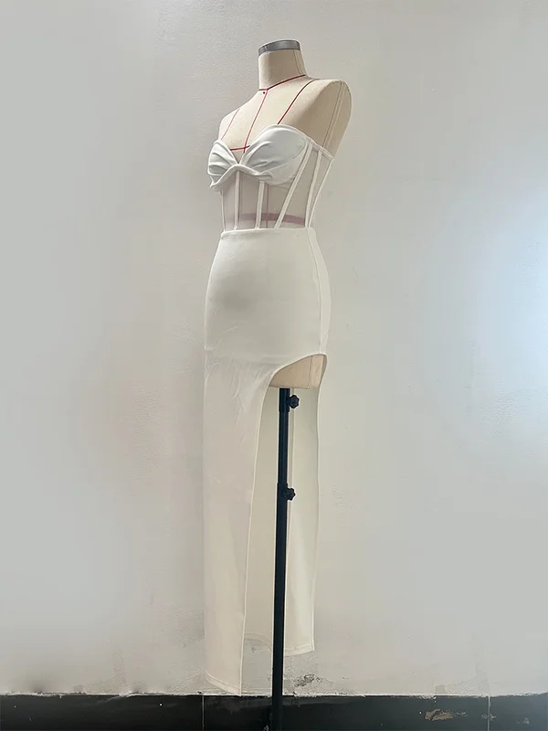 White  Women's Dress S706 main image 0