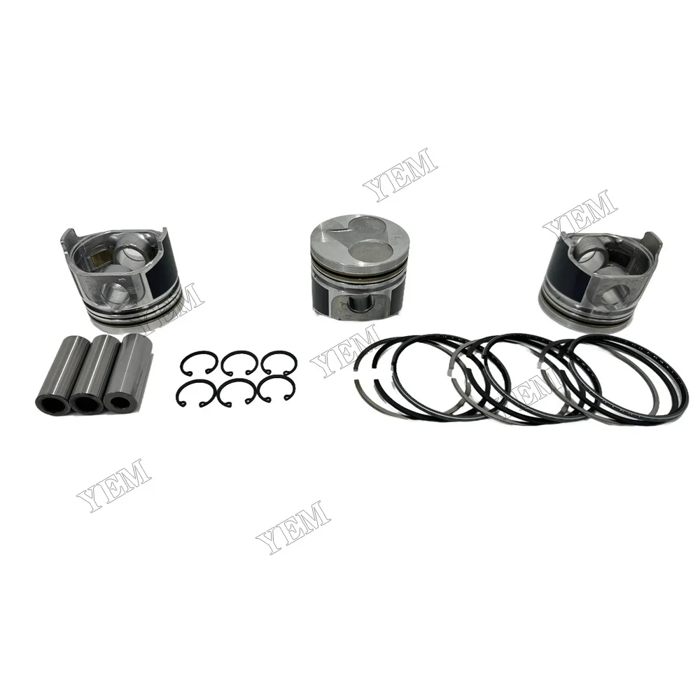 D1105 Piston Set STD 78mm for Kubota D1105 V1505 Engine Compatible with B2910HSD B3030HSD B3150HD U25 KX17 RTV1100MCW RTV1140CPX