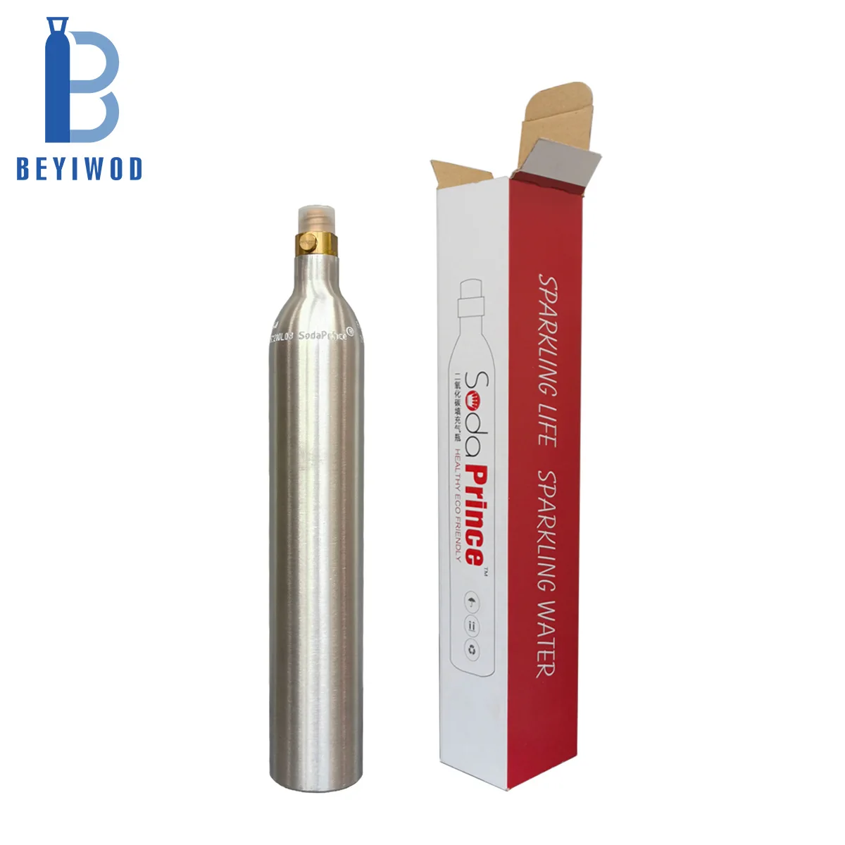 Hot Sale Small 425g 0.6L Aluminum Soda Maker Co2 Bottle Cylinder for beverage beer equipment