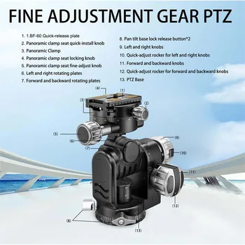 Aluminum Alloy Gimbal Ball Head with Quick Release 1/4"-20 Mount for Tripod Action Camera Mobile Phone Holder (Portable) detail image