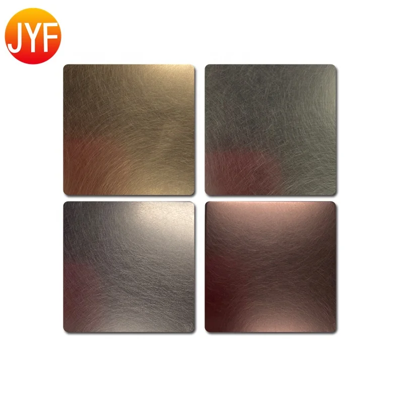 ZB2801 4x8 Sus304lステンレス鋼板チタンゴールドヘアライン装飾