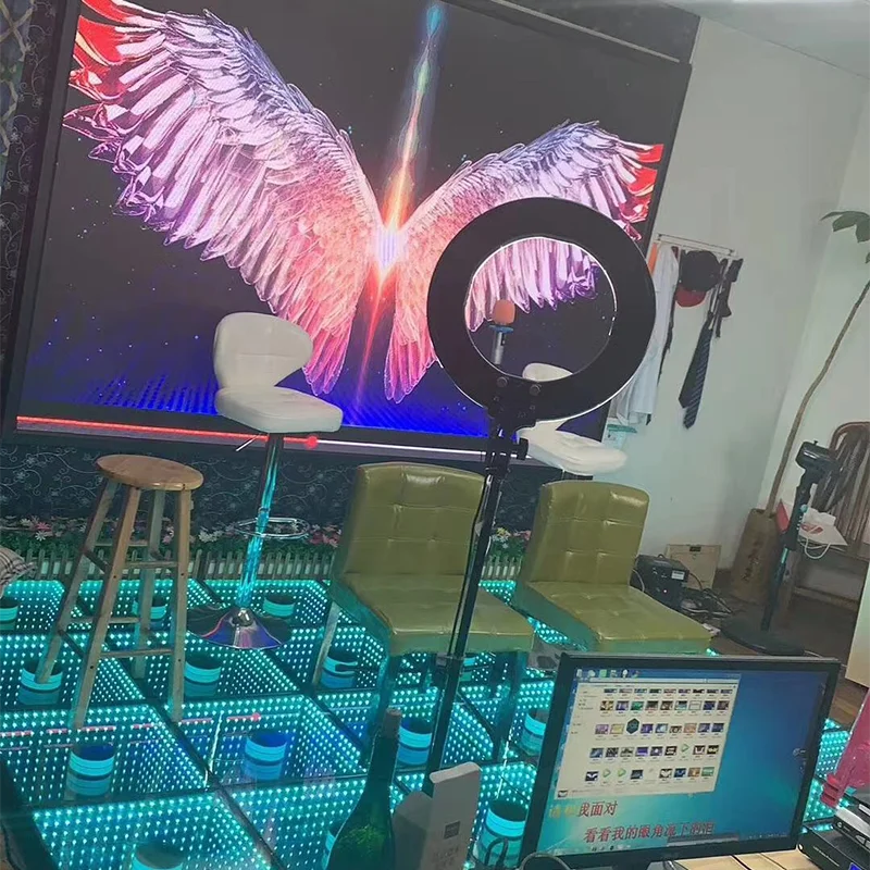 Remote Controlled 3d Effect Tempered Glass Floor Panels Sensitive Infinity Mirror Led Dance Floor Tile