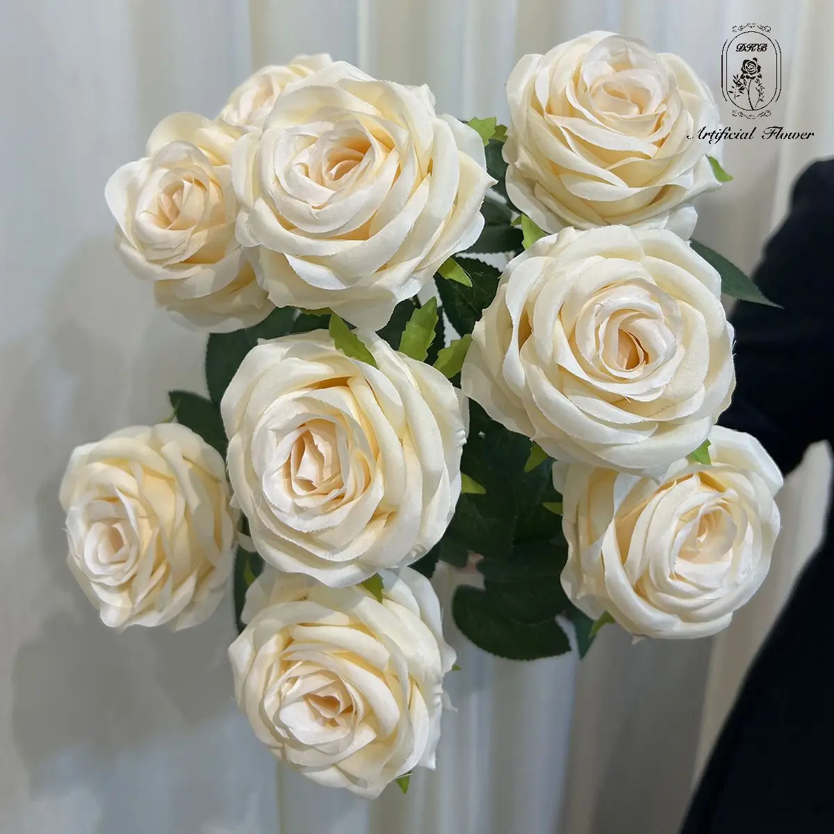 DKB Высокое качество шелк 9 головок Роза пучок Искусственные цветы Индивидуальные свадебные украшения свадьба свадебный Холдинг Цветы