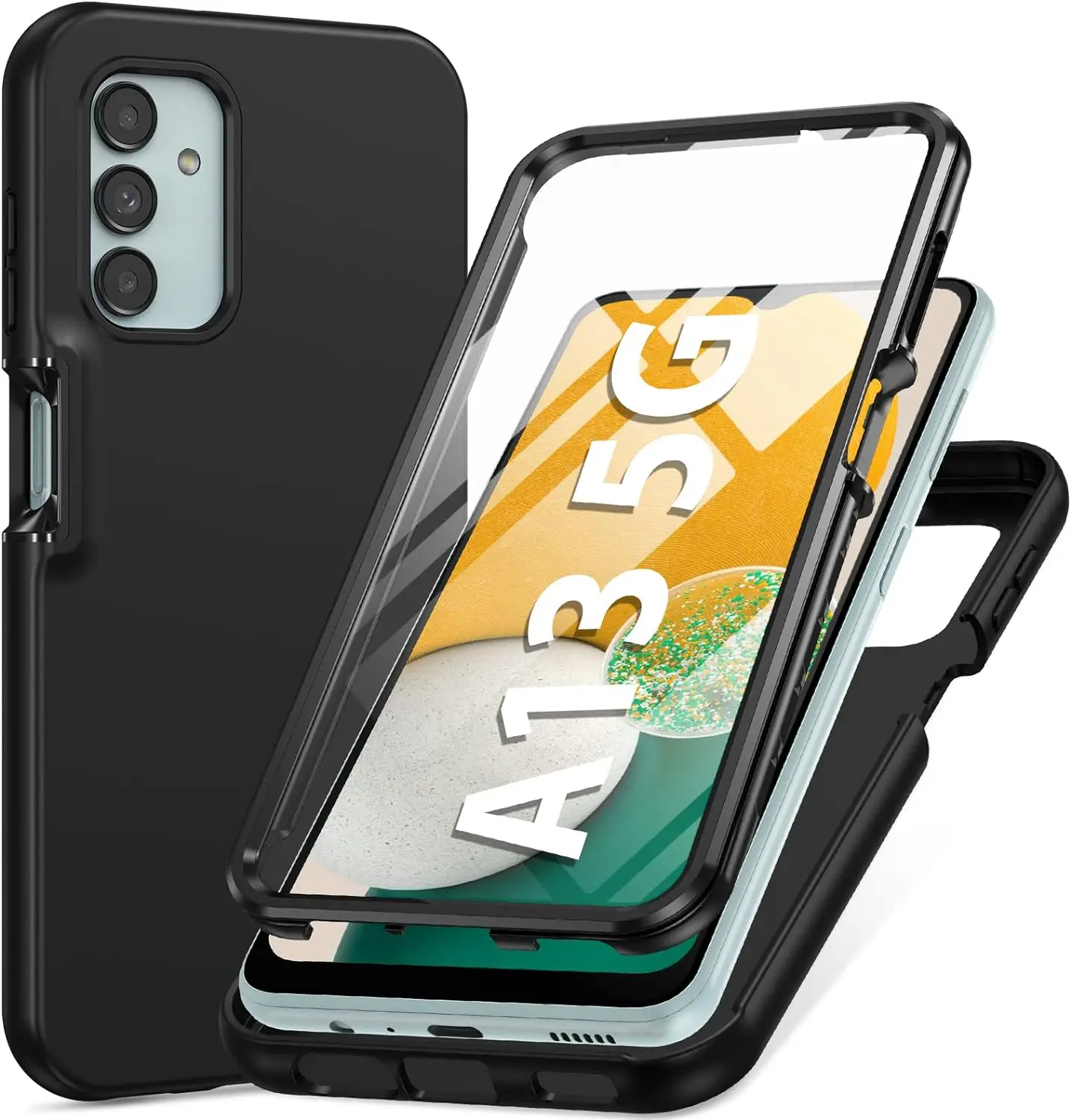 Laudtec for Samsung Galaxy A13 Silicone Slim Full Rugged Protective Matte Cell Phone Case Durable Drop Shockproof Bumper Cover