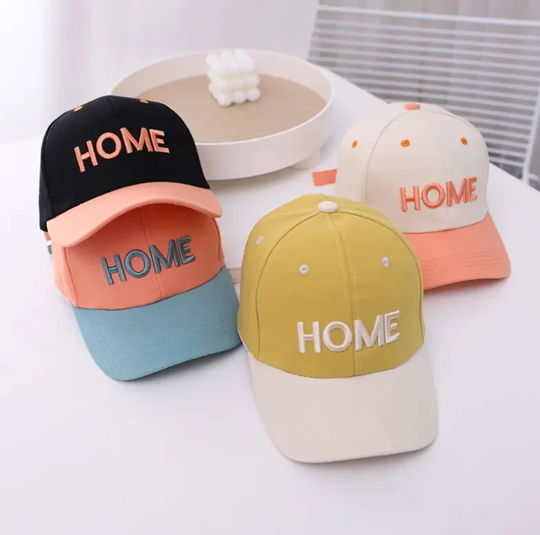 Embroidery 6 Panel Tennis Plain Blank Adjustable Classic Fitted Glitter Kids Baseball Caps factory